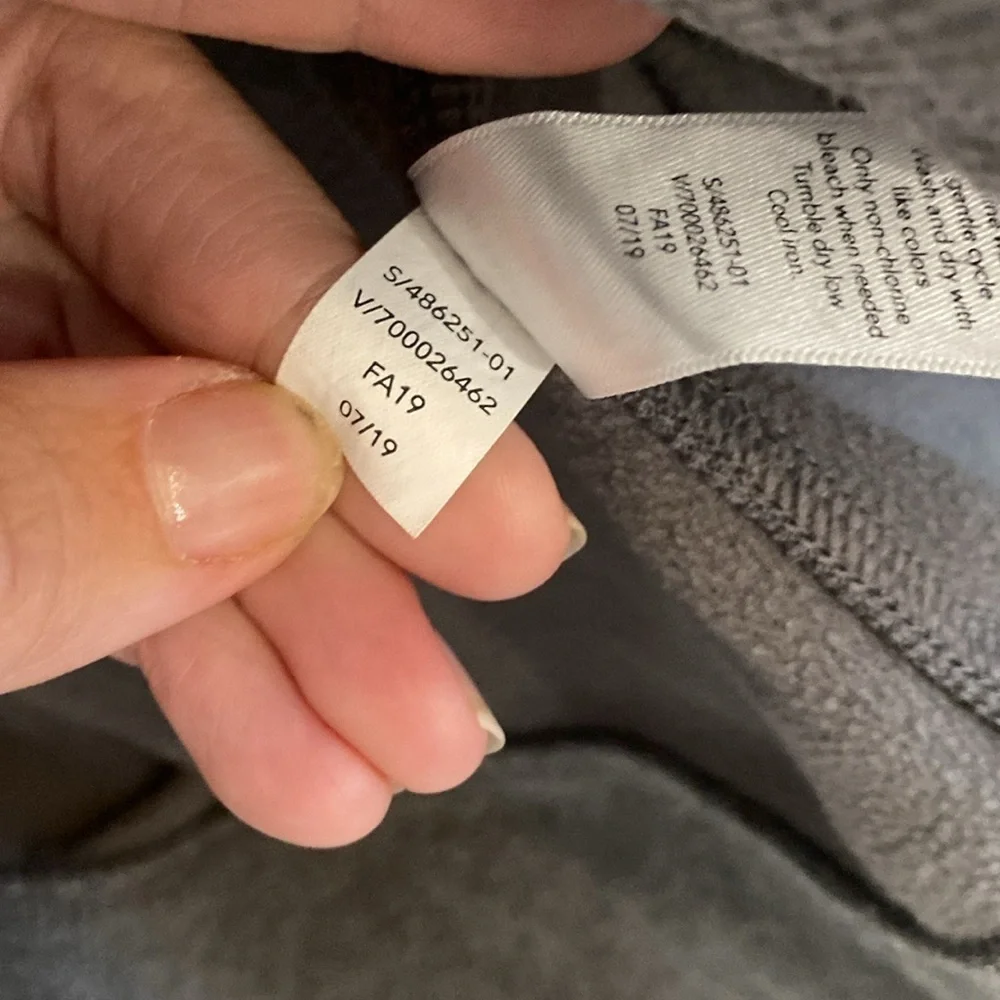 Athleta Gray Charcoal Full Zip Hoodie Fleece Lined Jacket Size Small